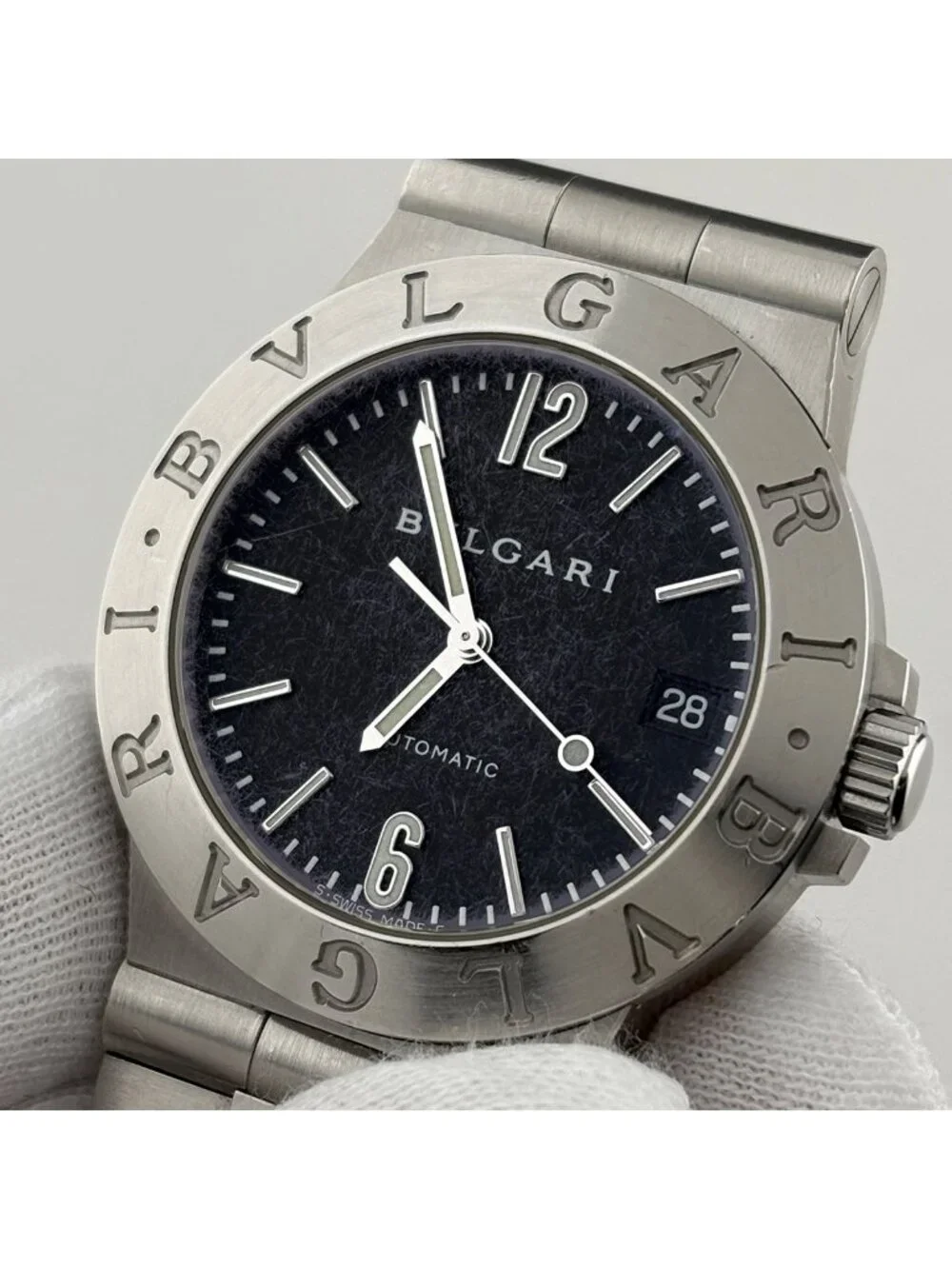 Bvlgari Diagono Watch SS Automatic Winding Black